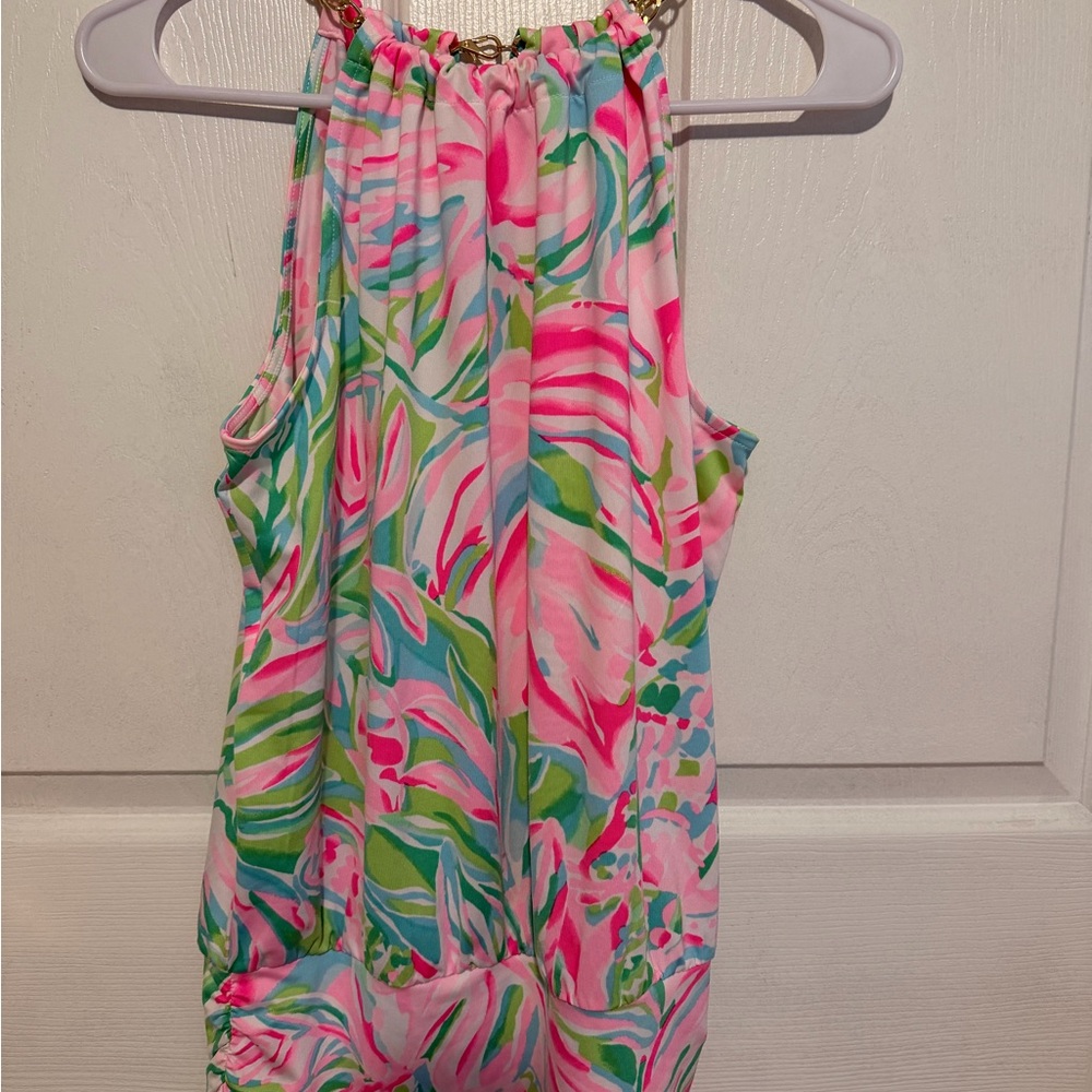 Lilly Pulitzer Pink, Green & Blue Sleeveless Halter Tunic